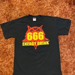 666 Energy Drink T- Shirt. Size Medium